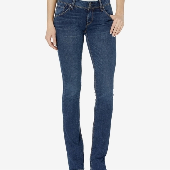 HUDSON Beth Baby Boot Jeans 25 Obscurity Slim Small Flare Mid Rise Mid Wash - Picture 1 of 15
